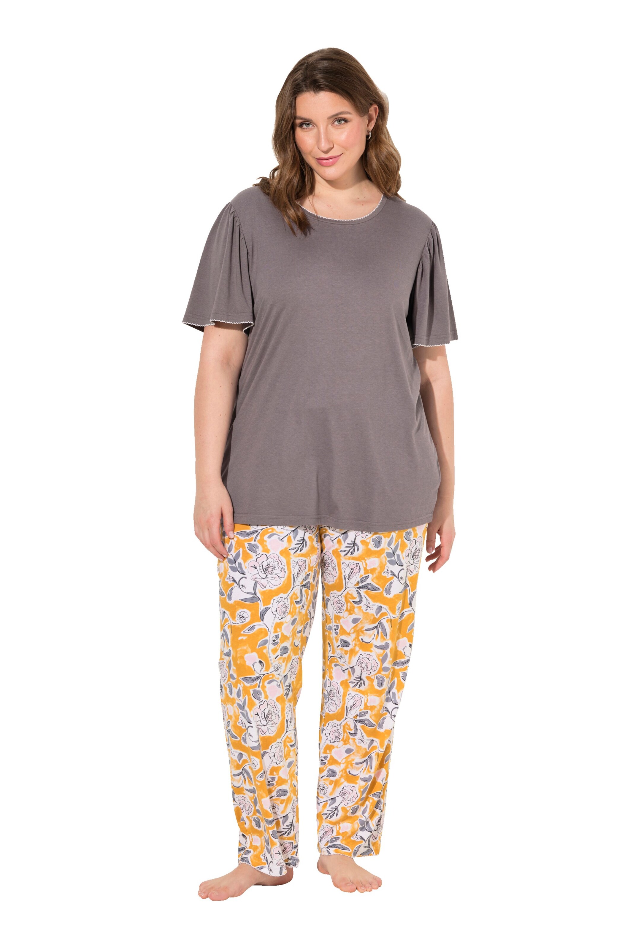 Ulla Popken Pyjama in Mischfarben: Vorderseite