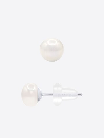 Boucles d'oreilles 'BASTILLE' Ateliers Saint Germain en blanc : devant