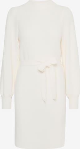 ICHI Strikkjole i hvid: forside