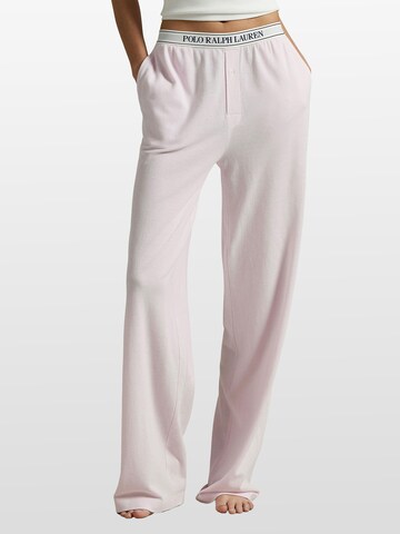 Polo Ralph Lauren Pyjamabroek ' Knit Oxford ' in Roze: voorkant