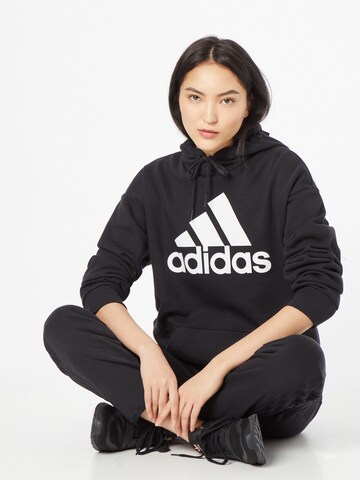 ADIDAS SPORTSWEAR Sportovní mikina 'Essentials Logo friend Fleece' – černá