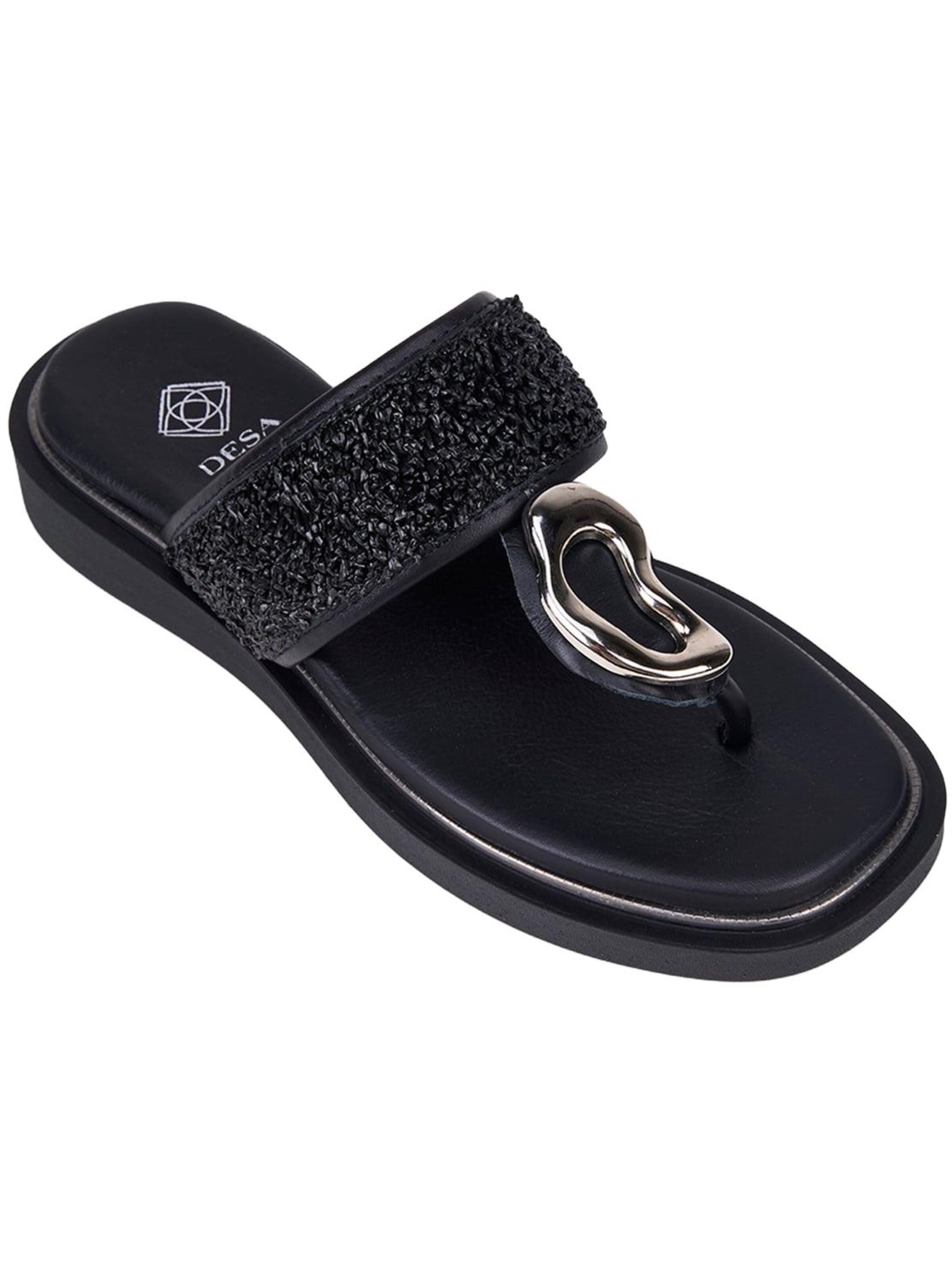 Desa T-bar sandals in Black: front