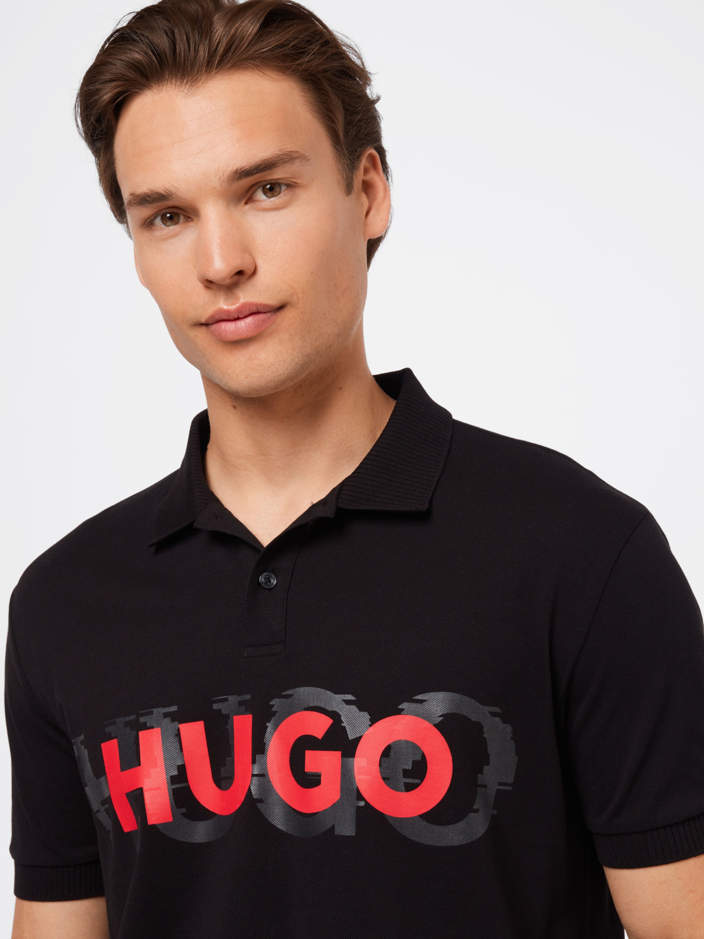 Männer Shirts HUGO Poloshirt 'Dristofano' in Schwarz - RD63166