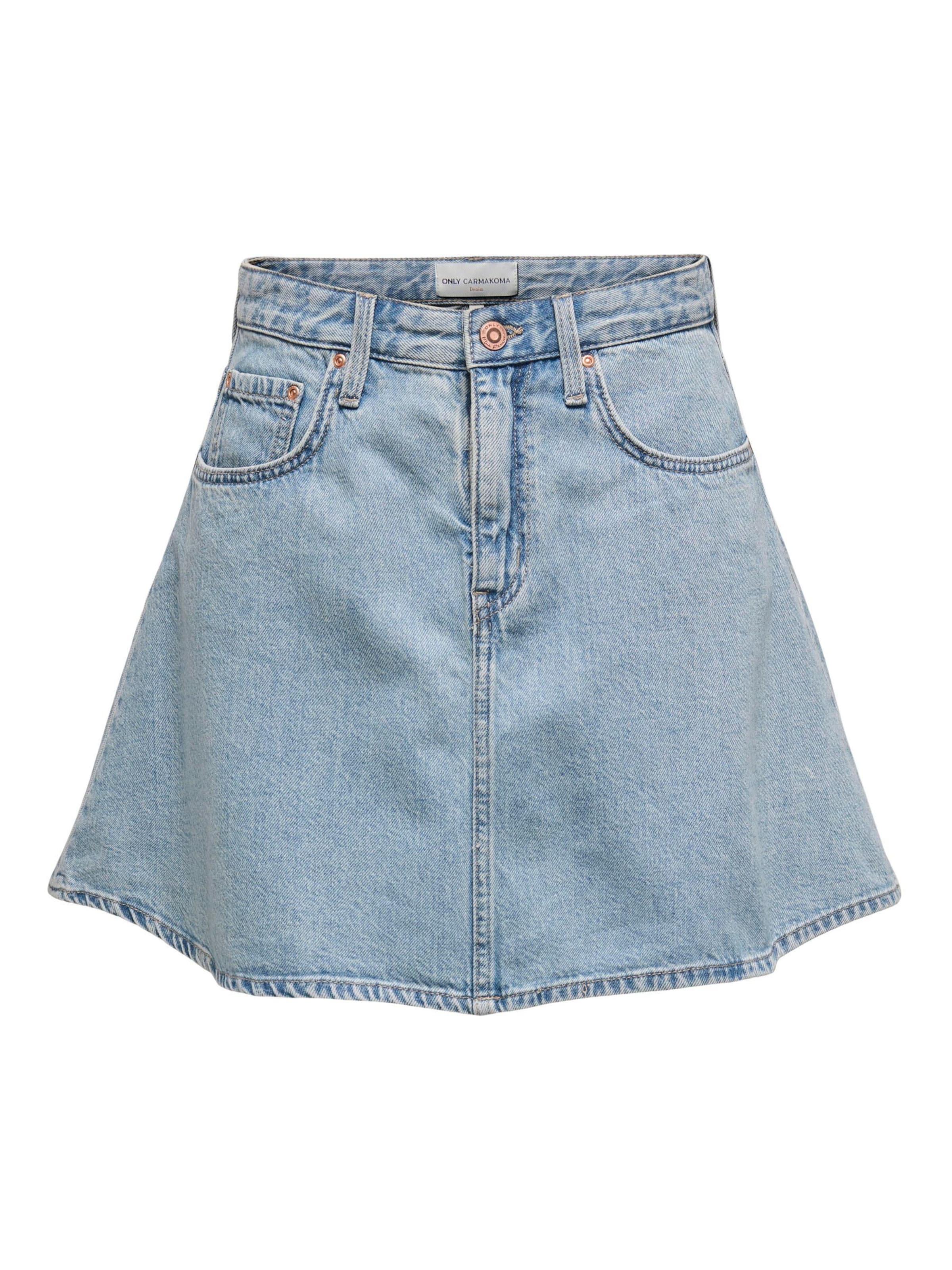 ONLY Carmakoma Rok 'CAREden' in de kleur Blauw denim, Productweergave