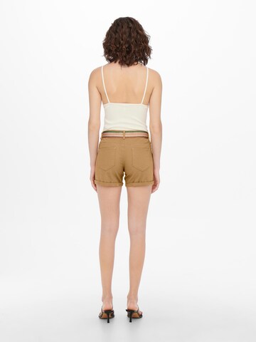 ONLY Slimfit Shorts 'CLAUDIA' in Braun