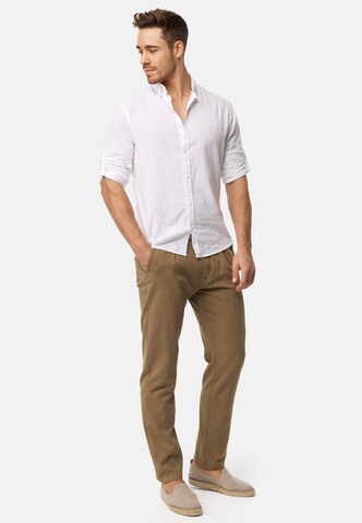 INDICODE JEANS Regular Chino trousers ' Ville ' in Brown