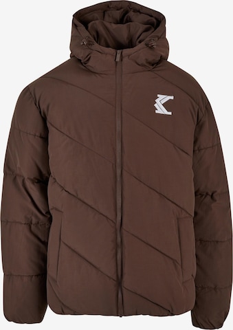 Karl Kani Winter Jacket in Brown: front