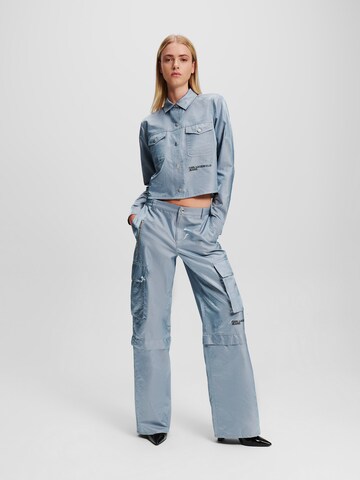 Loosefit Pantaloni cargo 'Iridescent' di KARL LAGERFELD JEANS in blu