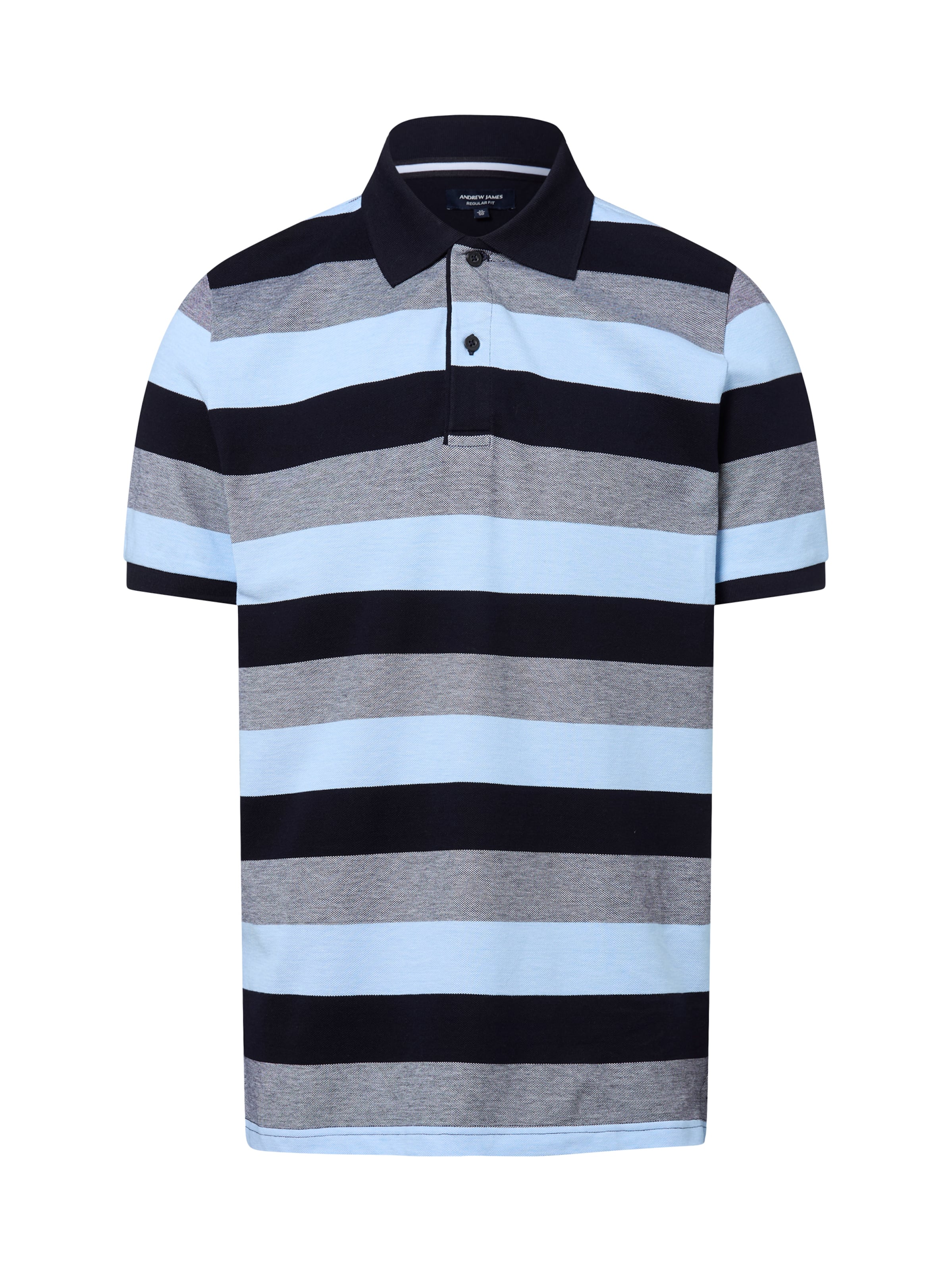 Andrew James Poloshirt in Blau: Vorderseite