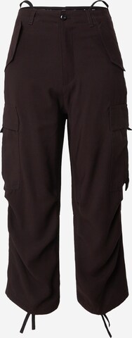 G-Star RAW Wide leg Cargobroek in Zwart: voorkant