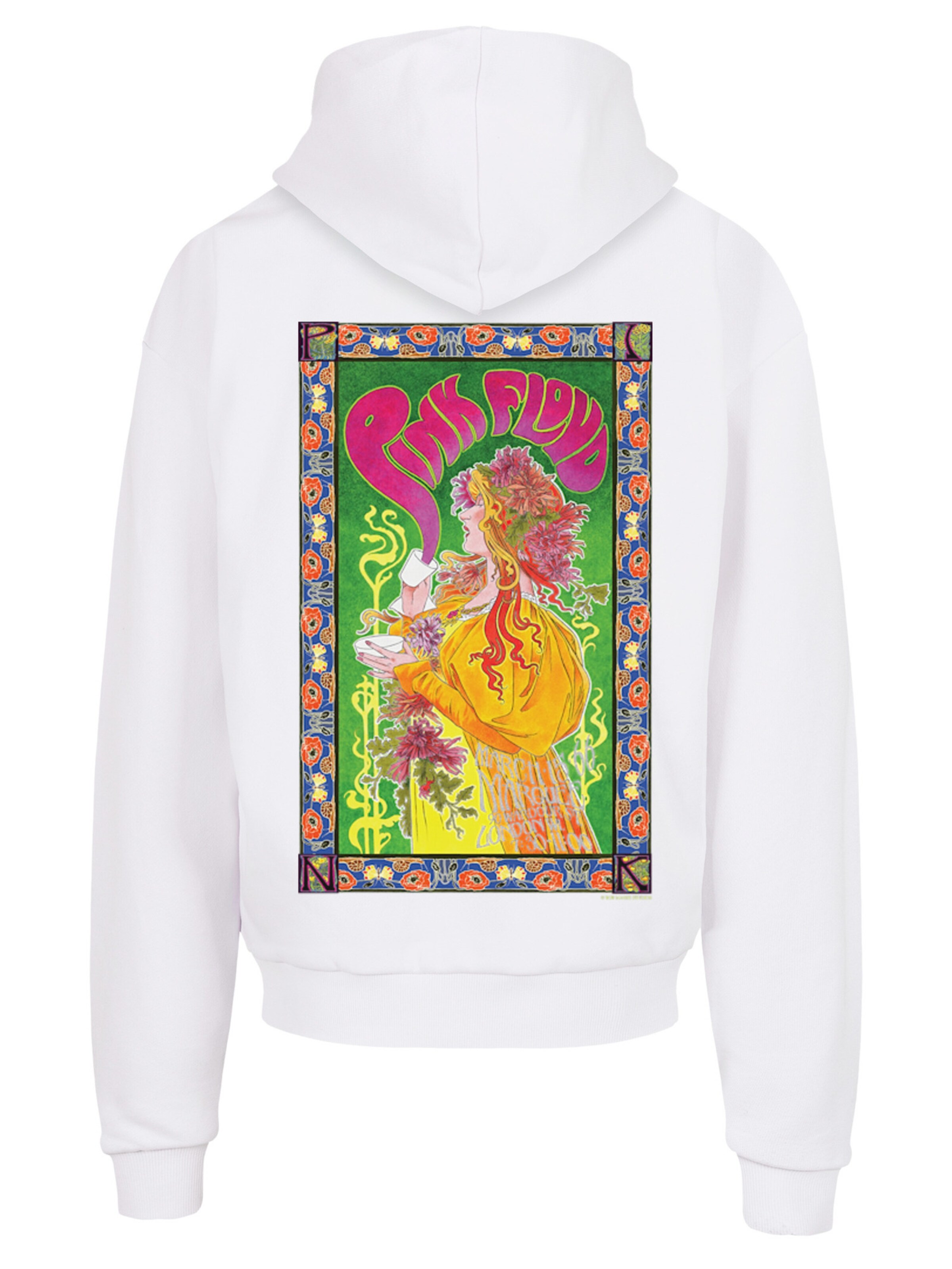 F4NT4STIC Sweatshirt 'Pink Floyd' in Wit: voorkant