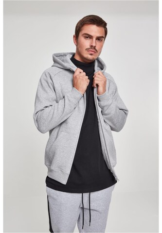 Urban Classics Zip-Up Hoodie in Grey: front