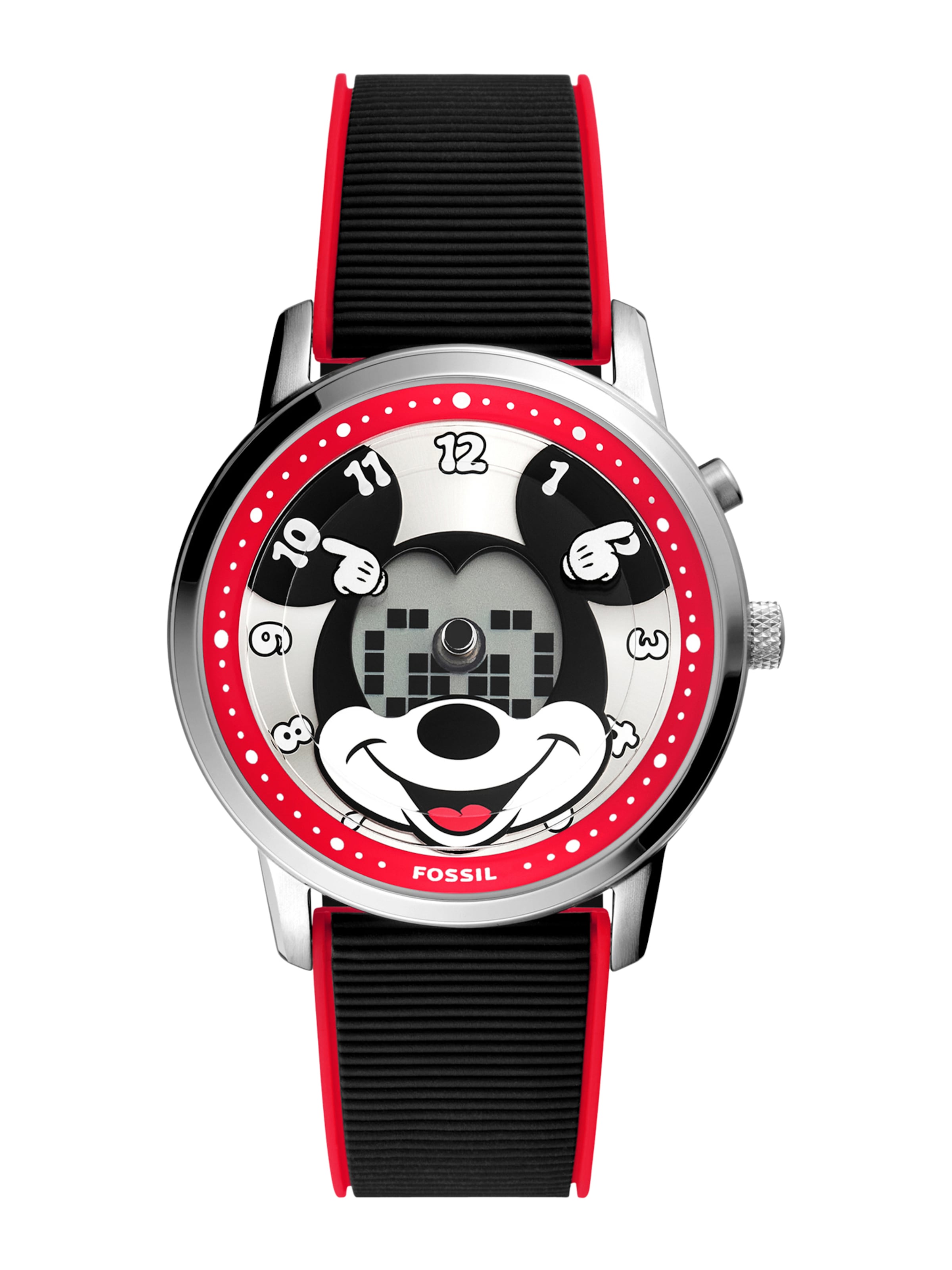 FOSSIL - Reloj analógico 'BIG TIC MICKEY' en negro: frente