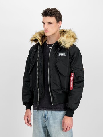 ALPHA INDUSTRIES Winterjacke '45P Hooded Custom' in Schwarz