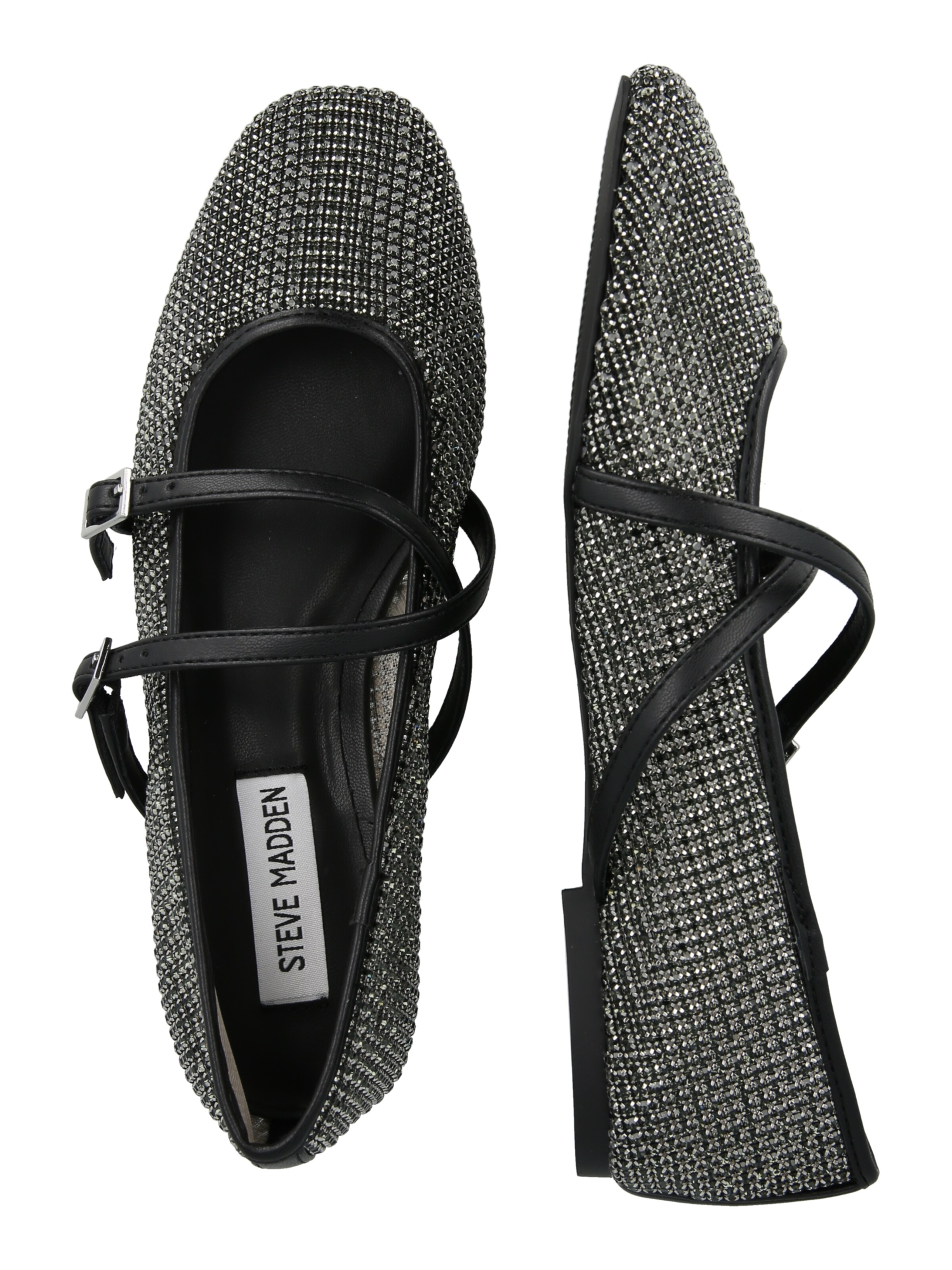 STEVE MADDEN Ballerina met riempjes 'Watchlist' in Zwart