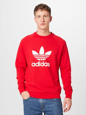ADIDAS ORIGINALS Sweatshirt 'Adicolor Classics Trefoil' in Rood: voorkant