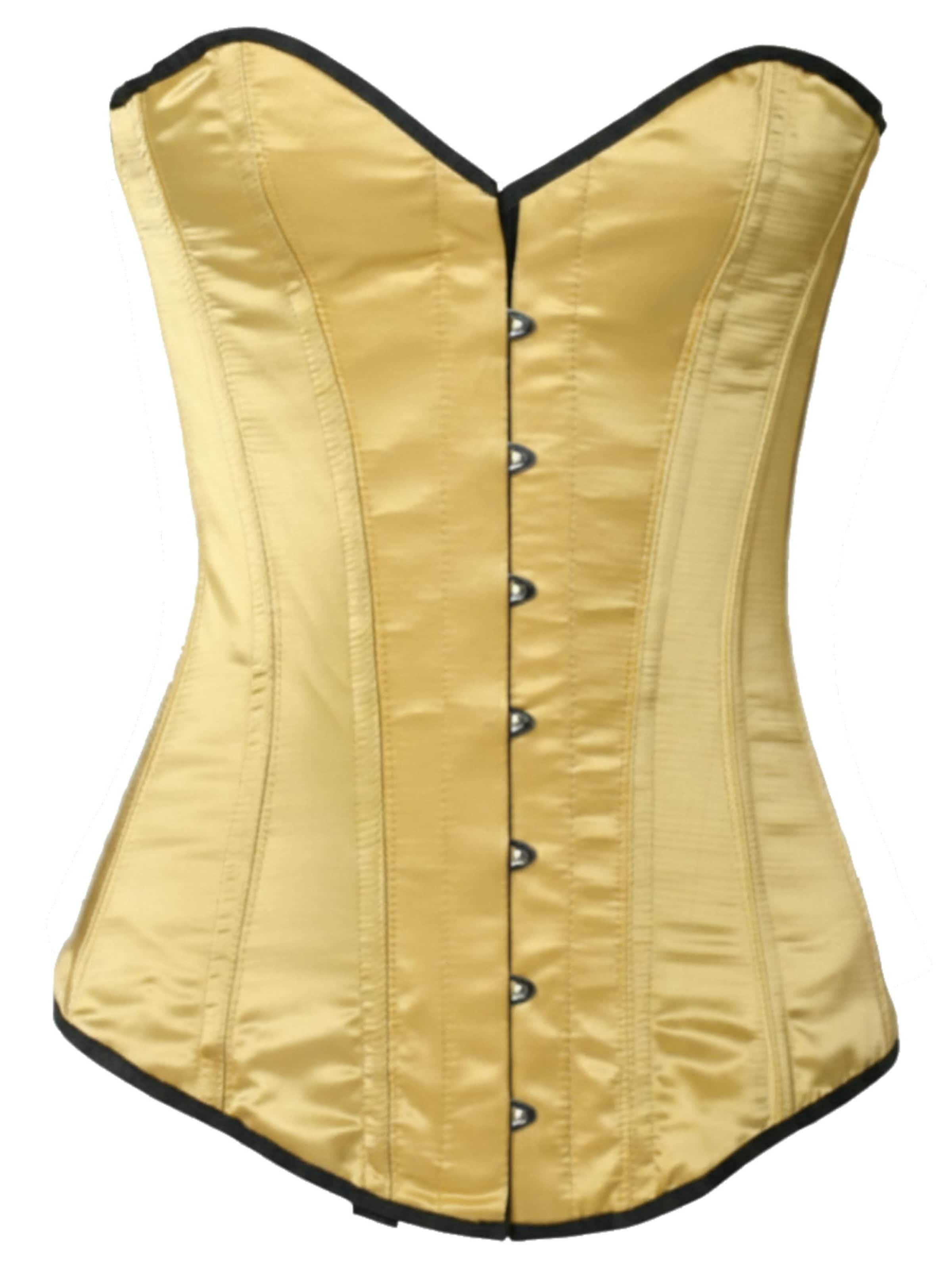 fapedo Bodice 'Satin Vollbrust Korsett Corsage sx99' in Gold: front