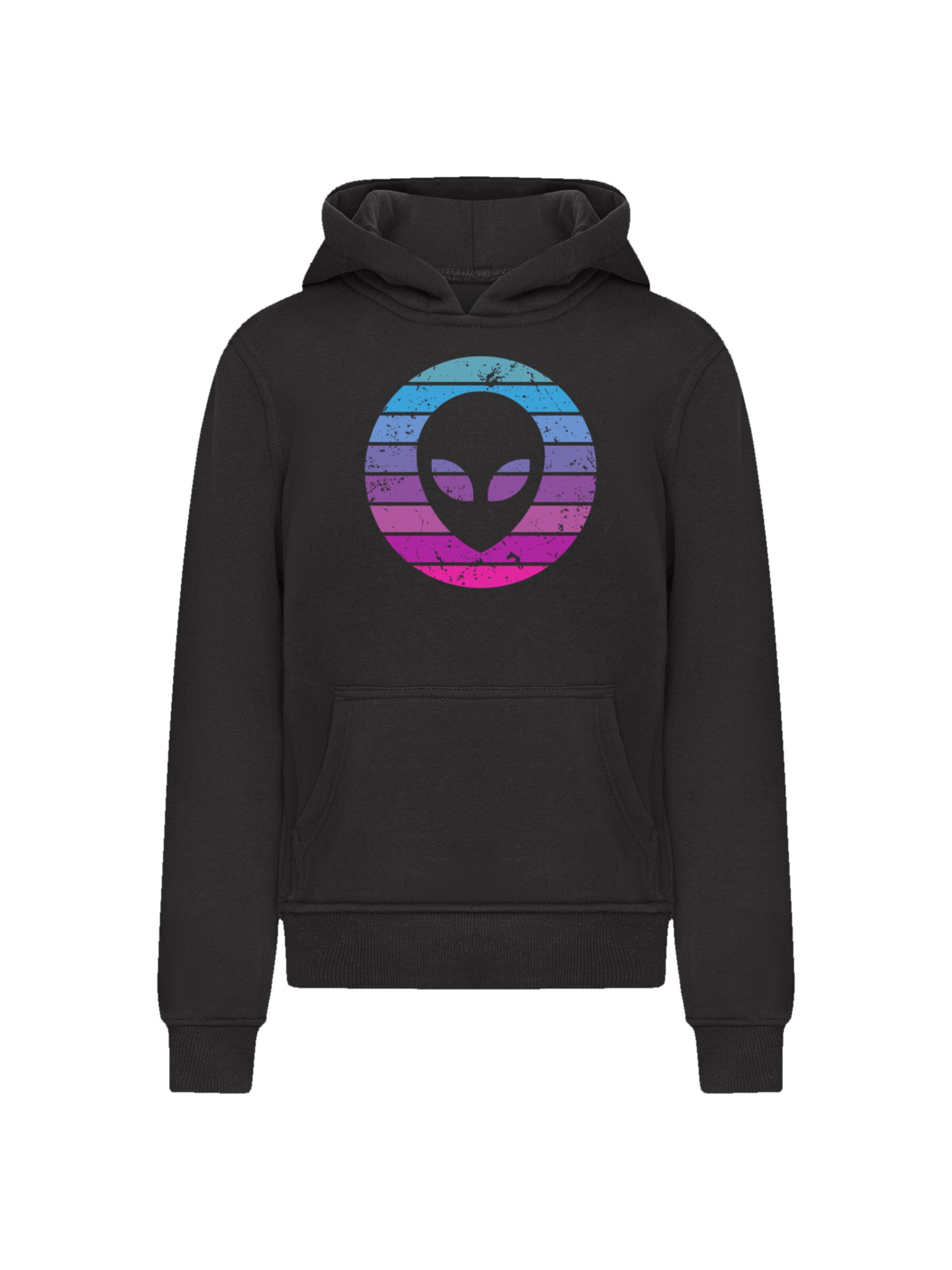 Sweat-shirt 'Alien Kopf' F4NT4STIC en noir : devant