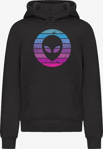 F4NT4STIC Sweatshirt 'Alien Kopf' in Zwart: voorkant