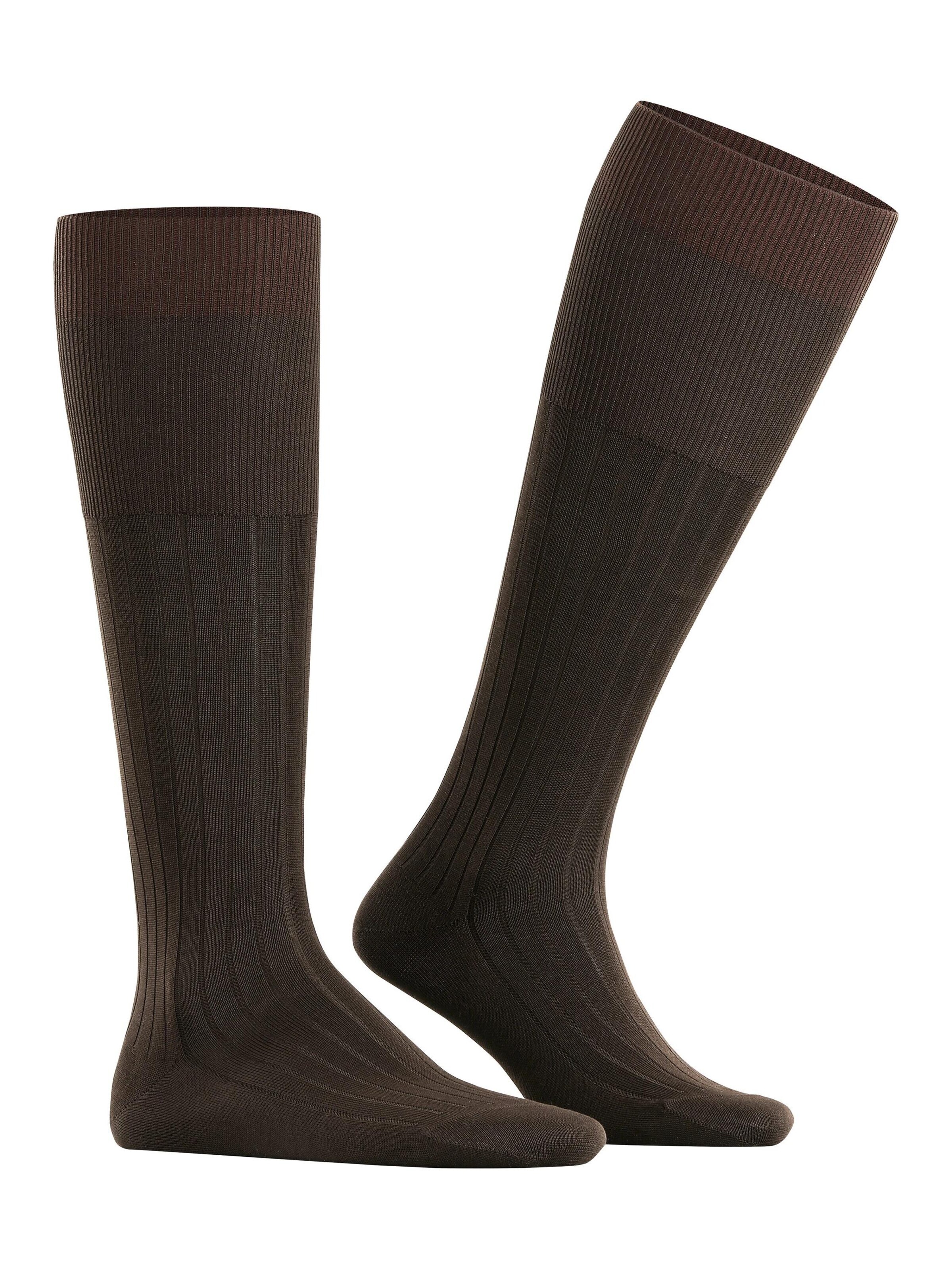 FALKE Knee High Socks 'Milano' in Brown