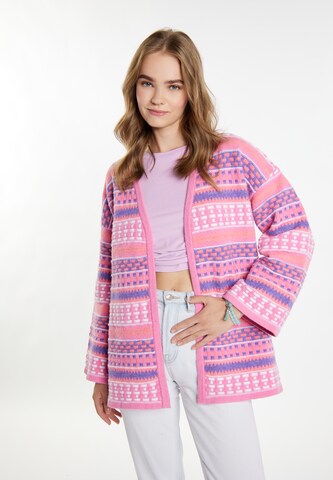 Cardigan IZIA en rose : devant