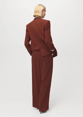 MANGO Loose fit Pleat-Front Pants 'Paris' in Orange