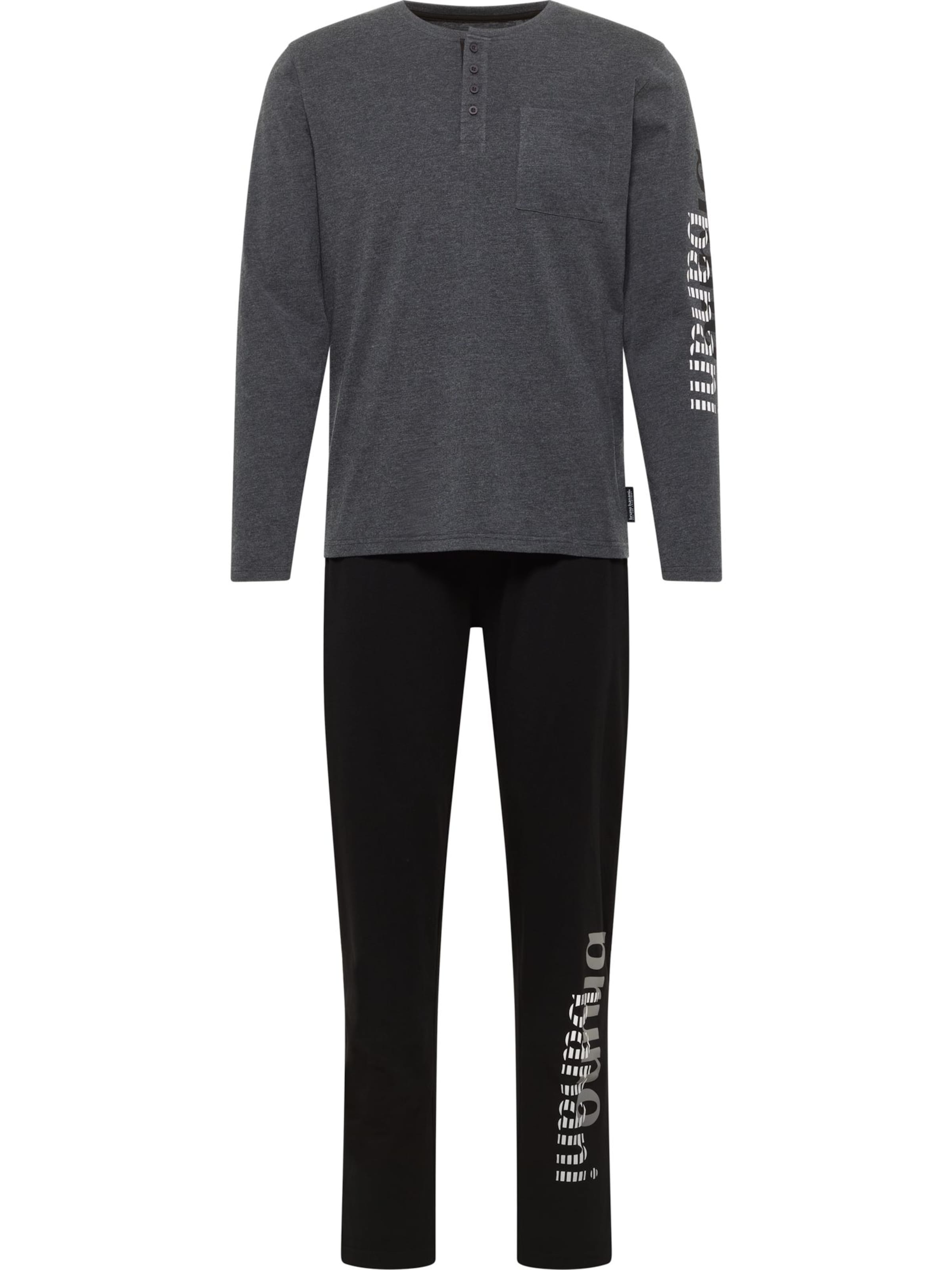 Pyjama long 'BEADLE' Bruno Banani en gris : devant