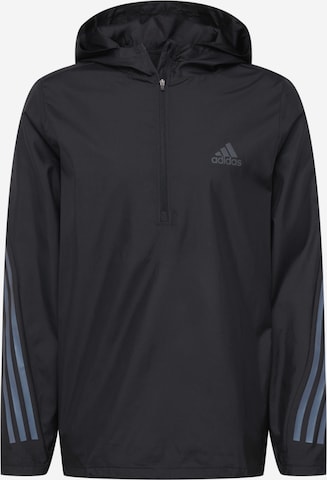ADIDAS SPORTSWEAR Sports jacket 'Run Icons 3-Stripes' in Blue: front