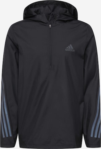 ADIDAS SPORTSWEAR Sportovní bunda 'Run Icons 3-Stripes' – modrá: přední strana