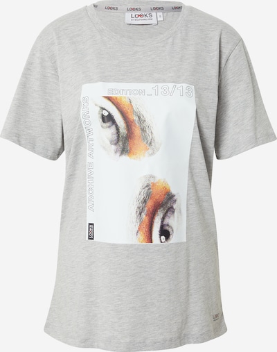 LOOKS by Wolfgang Joop T-Shirt in grau / dunkelorange / schwarz / offwhite, Produktansicht