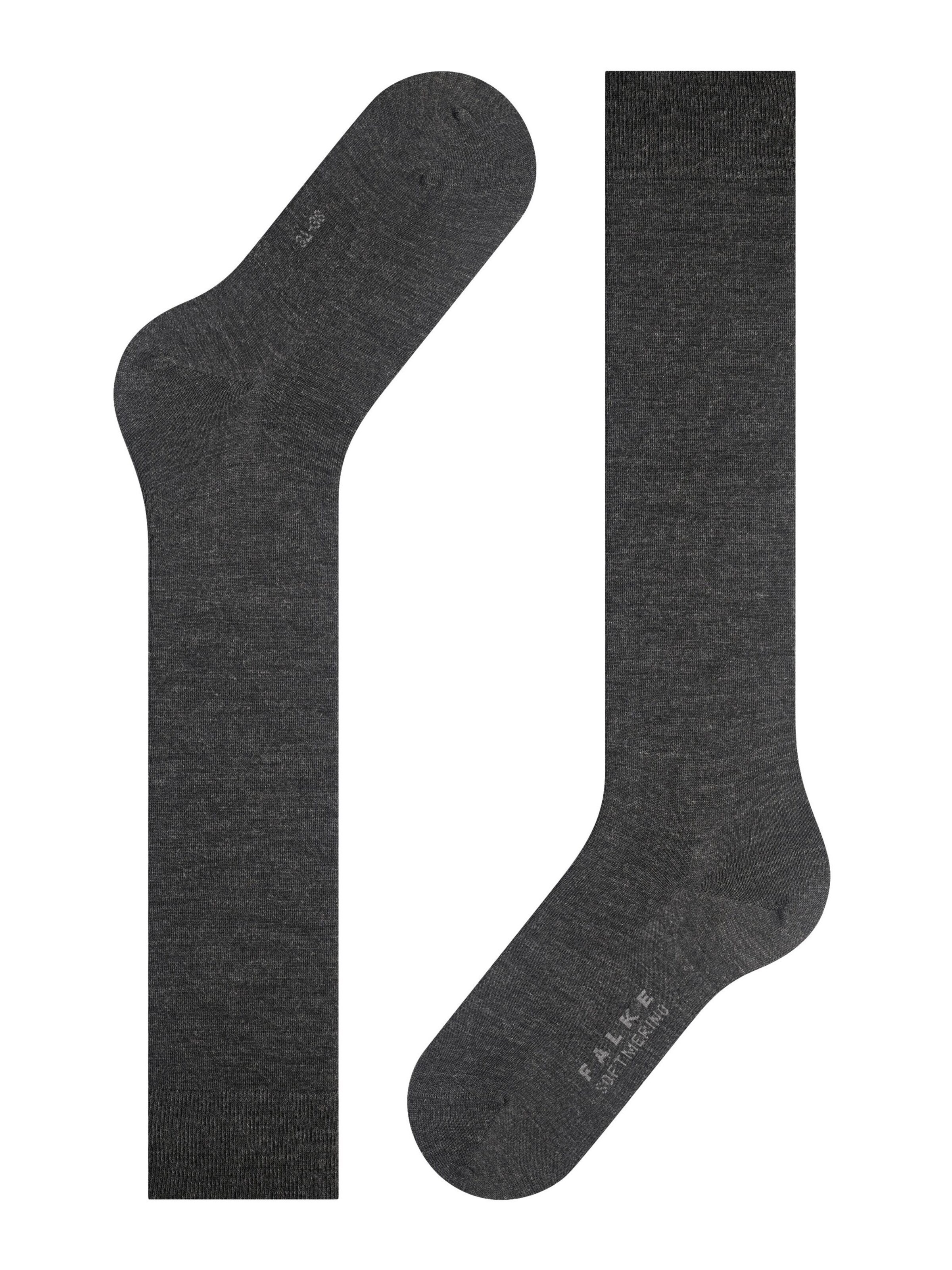 FALKE Knee High Socks 'Softmerino' in Grey