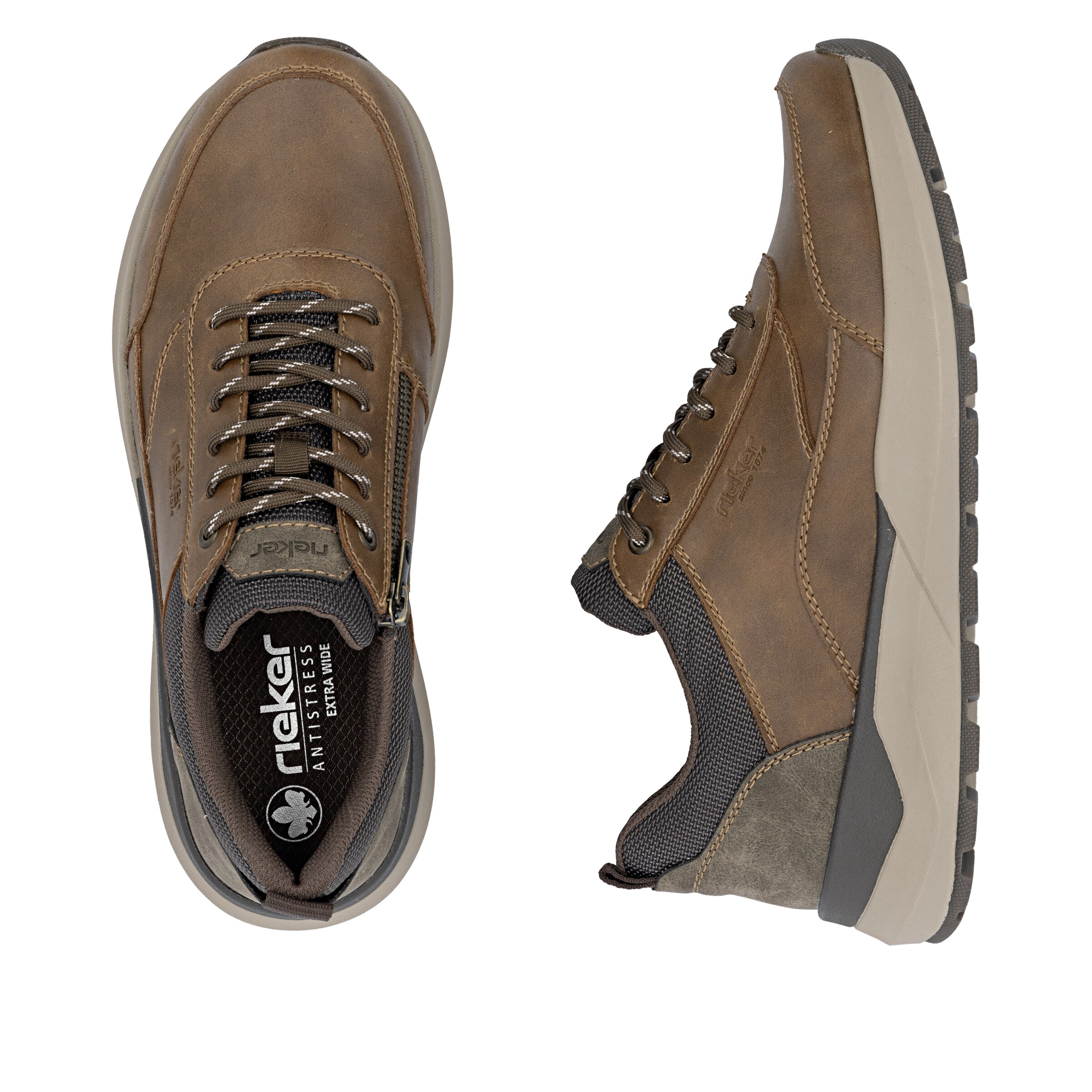 Baskets basses Rieker en marron