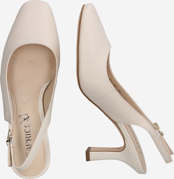 CAPRICE Дамски обувки на ток с отворена пета в бяло