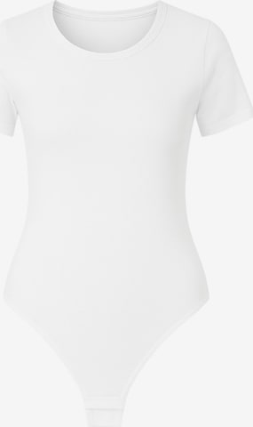Body a maglietta 'BODYBASE' di fashionshowcase in bianco: frontale