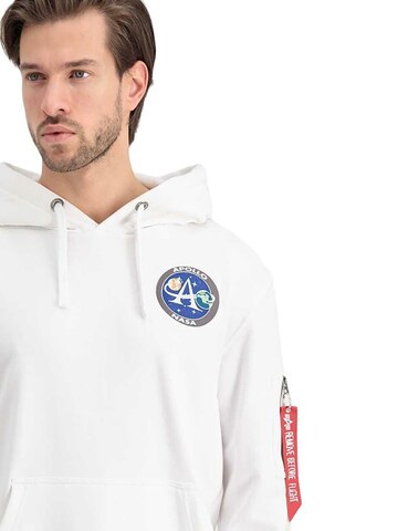 ALPHA INDUSTRIES Sweatshirt 'Apollo Mission' in Weiß