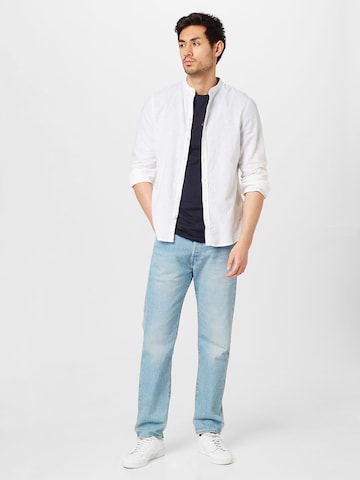 Casual Friday Slim fit Overhemd 'Anton' in Wit