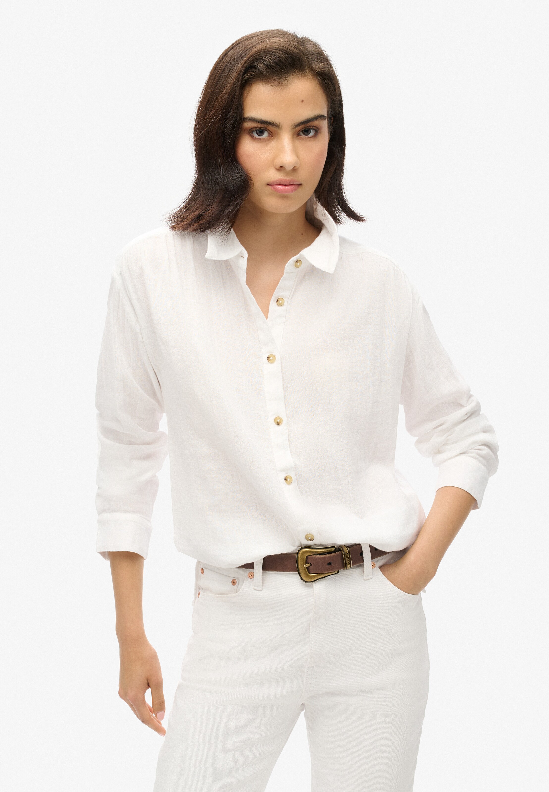 Chemisier Superdry en blanc