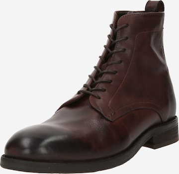 Hudson London Veterboots in Bruin: voorkant