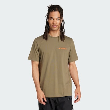 ADIDAS TERREX Functioneel shirt 'Mountain' in Groen: voorkant