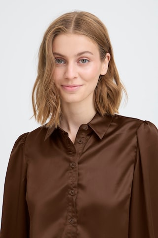 ICHI - Blusa 'SANZA' em castanho