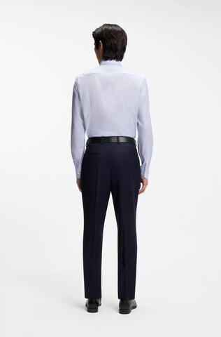 BOSS Slim fit Button Up Shirt 'Hank' in Blue