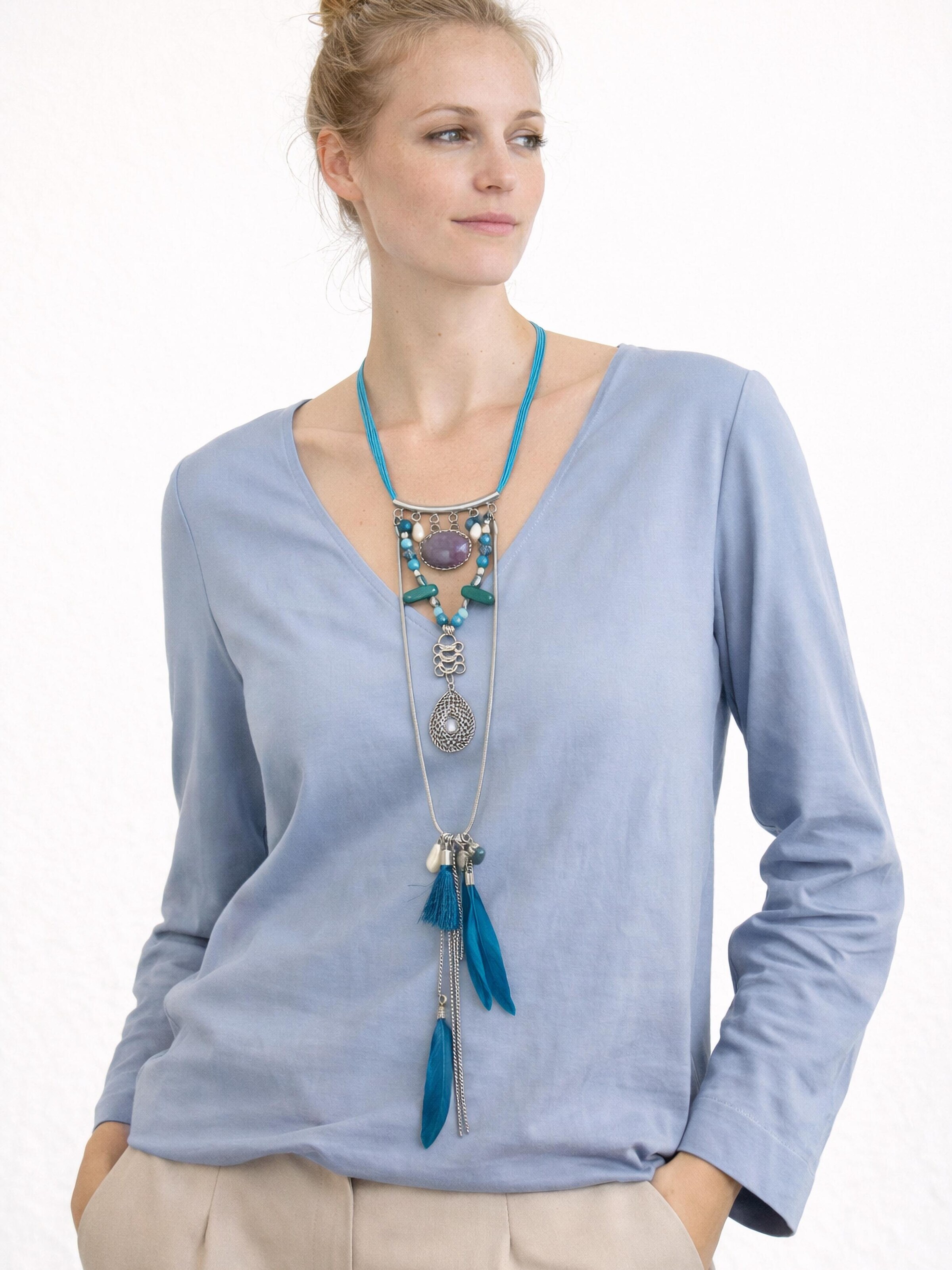 COLLEZIONE ALESSANDRO Necklace 'Ida' in Blue