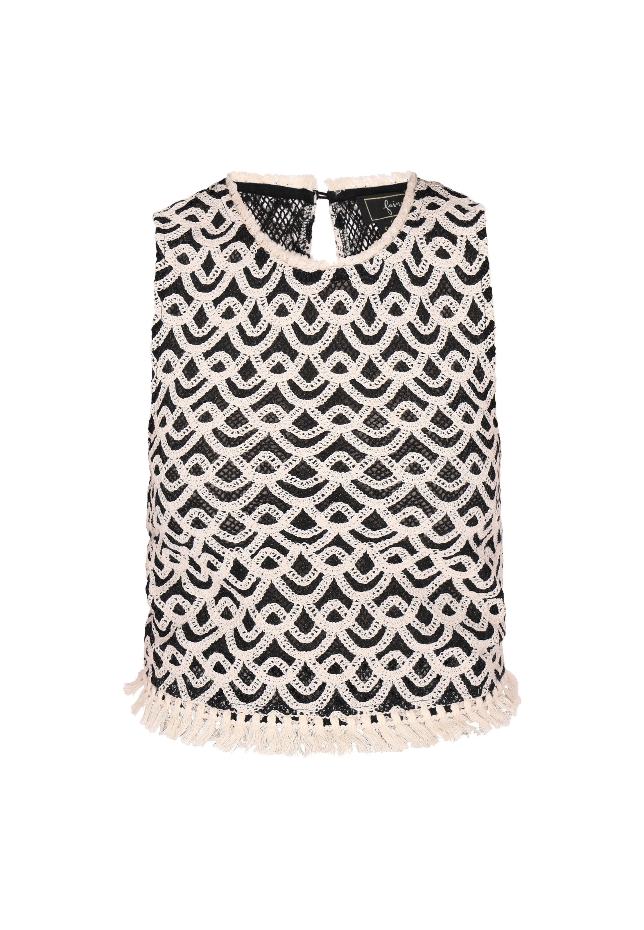 faina Вязаный топ 'Fashion Look' в Черный: спереди