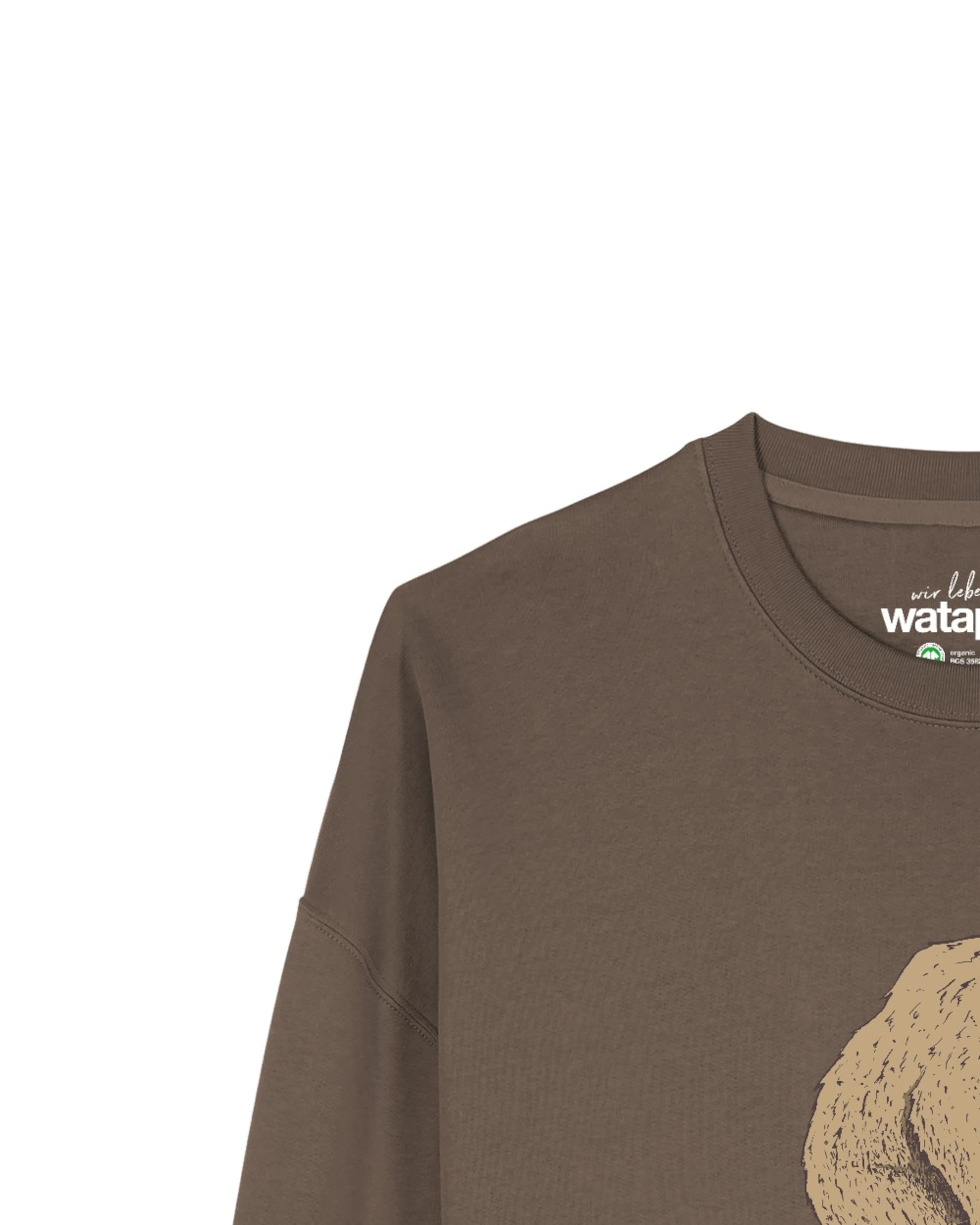 Felpa 'Fahrradbär ' di Watapparel in marrone