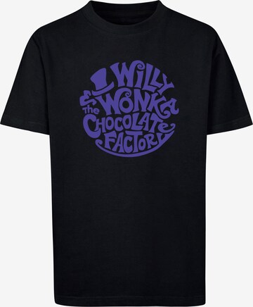 ABSOLUTE CULT Shirt 'Willy Wonka And The Chocolate Factory' in Zwart: voorkant