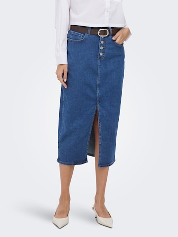 Jupe 'ONLSilja' ONLY en bleu : devant