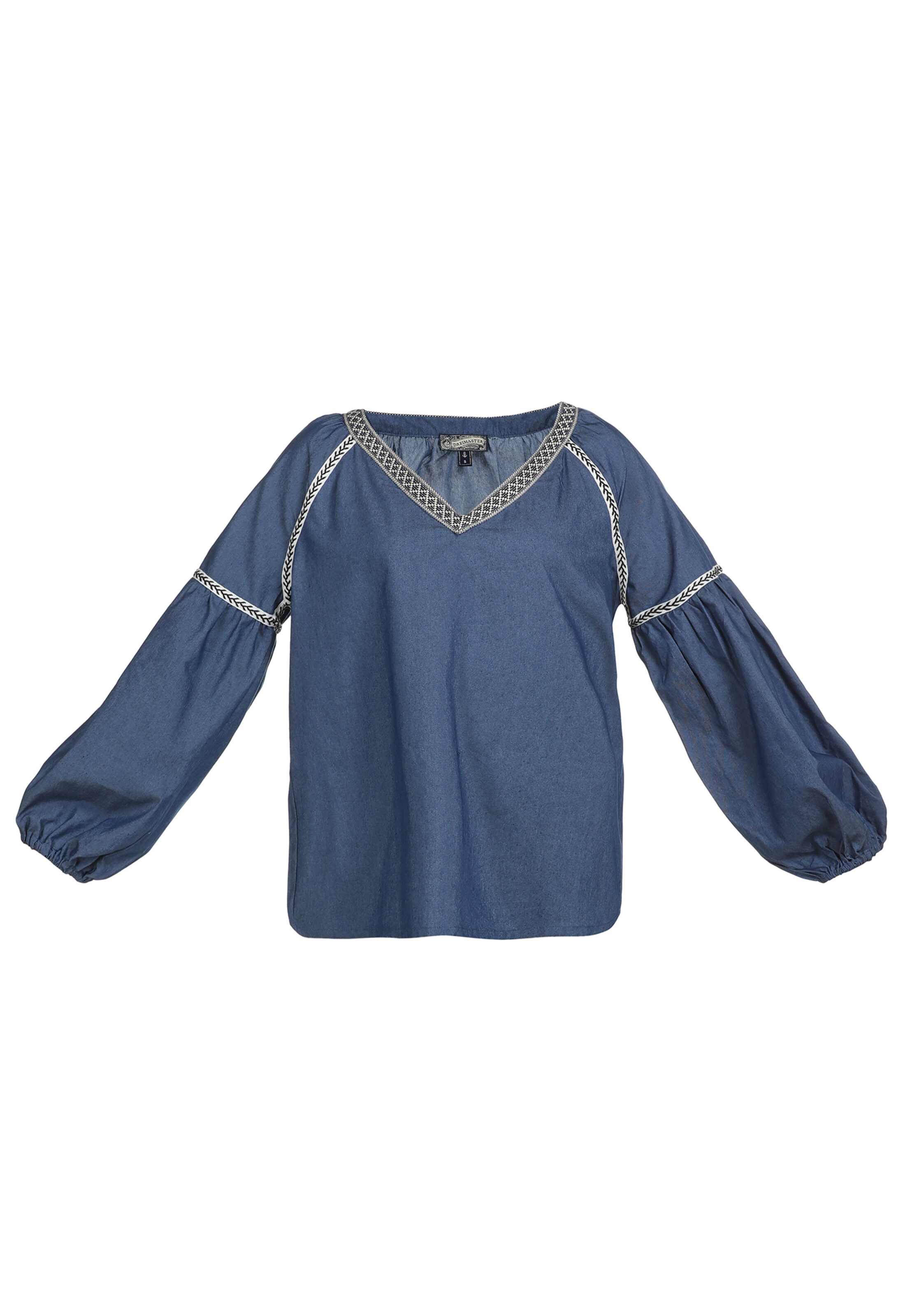 Donna Abbigliamento DreiMaster Vintage Camicia da donna in Blu Colomba 