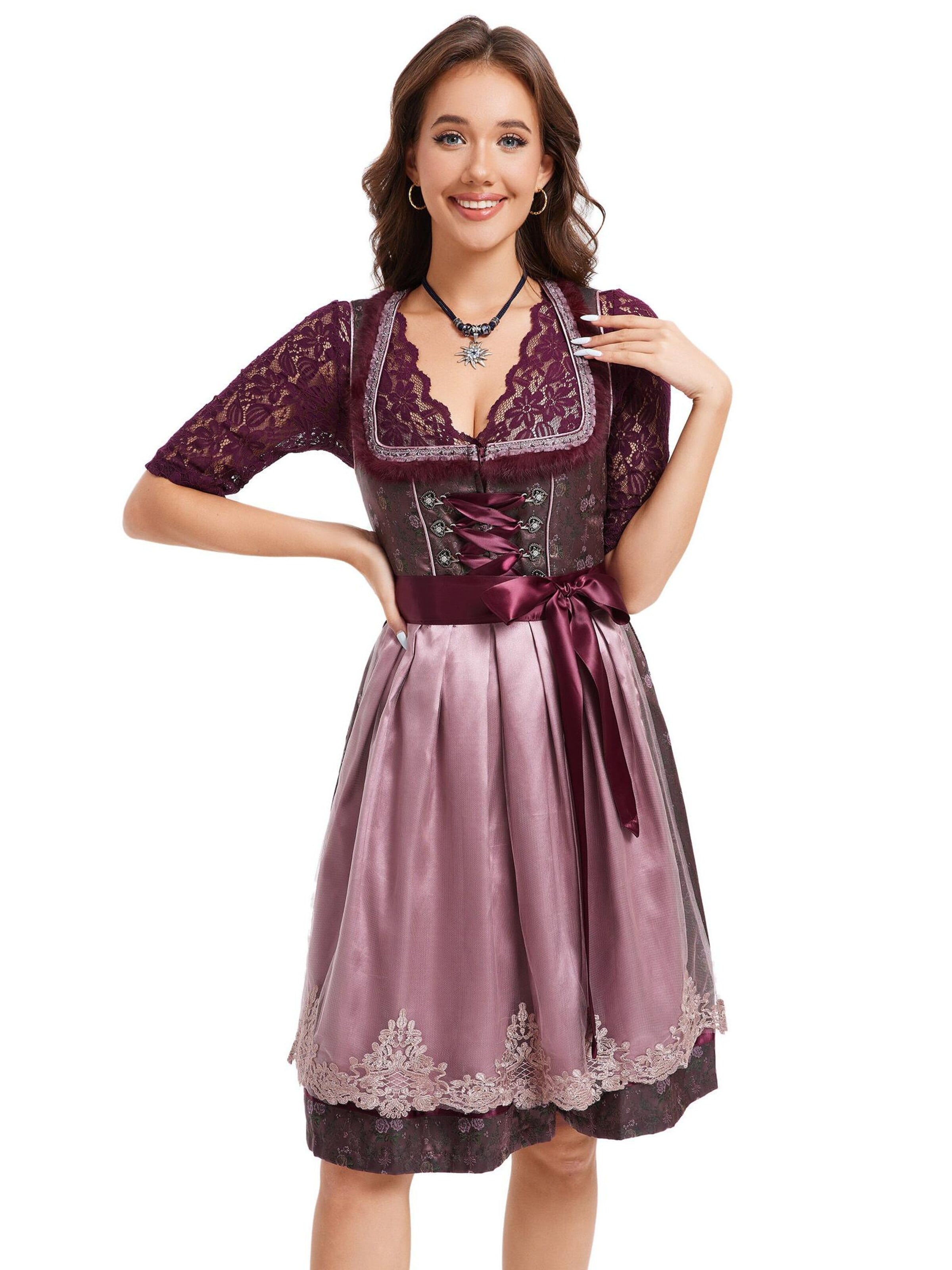 Yesfashion Dirndl‌‌‌‌‌‌‌‌ in Rot: Vorderseite