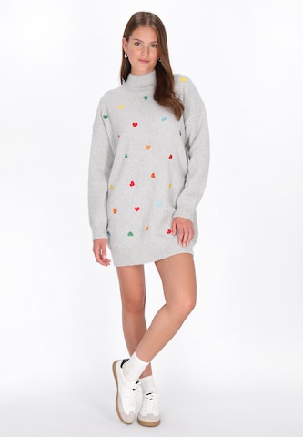 MYMO Gebreide jurk in Grijs