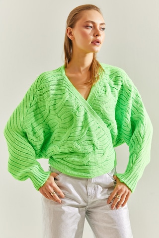 Bianco Lucci Sweter w kolorze zielony